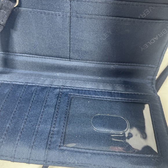 Vera Bradley Small Crossbody Purse Wallet Quilted Navy Blue‎ - Picture 10 of 11